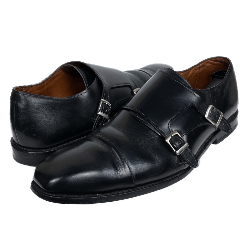Allen Edmonds 13 D Neumora Black Leather Double Monk Strap Shoes USA Made
